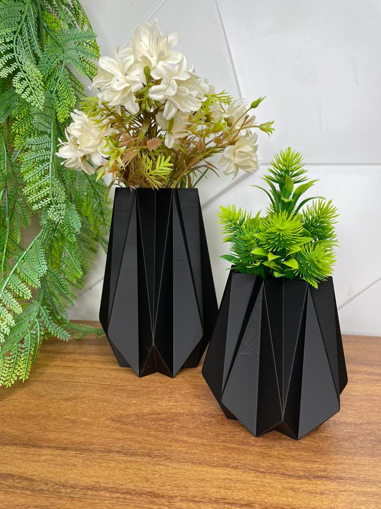Kit Vasos Origami modelo 2, vaso estilo cachepot