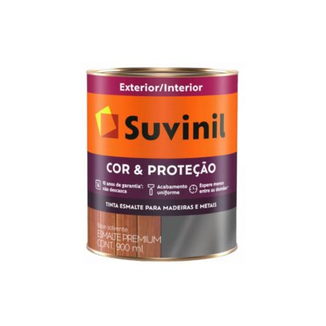 Esmalte Sintético Brilhante Cor e Proteção Cinza Escuro 0,9L - Suvinil