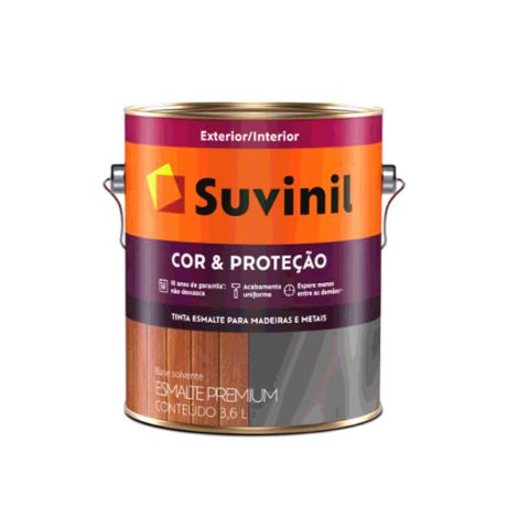 Esmalte Sintético Brilhante Cor e Proteção Cinza Médio 3,6L - Suvinil