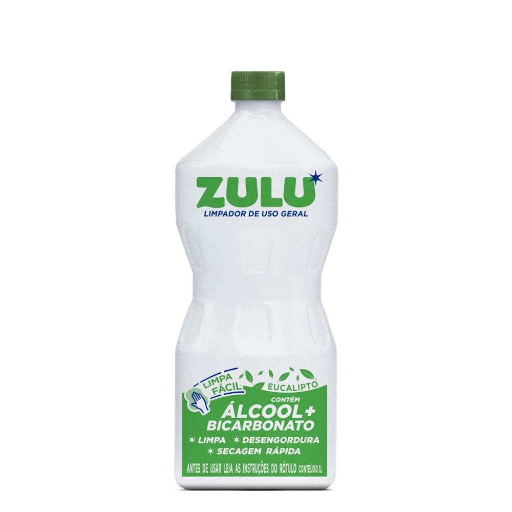 Álcool com Bicarbonato ZULU Eucalipto 1 Litro