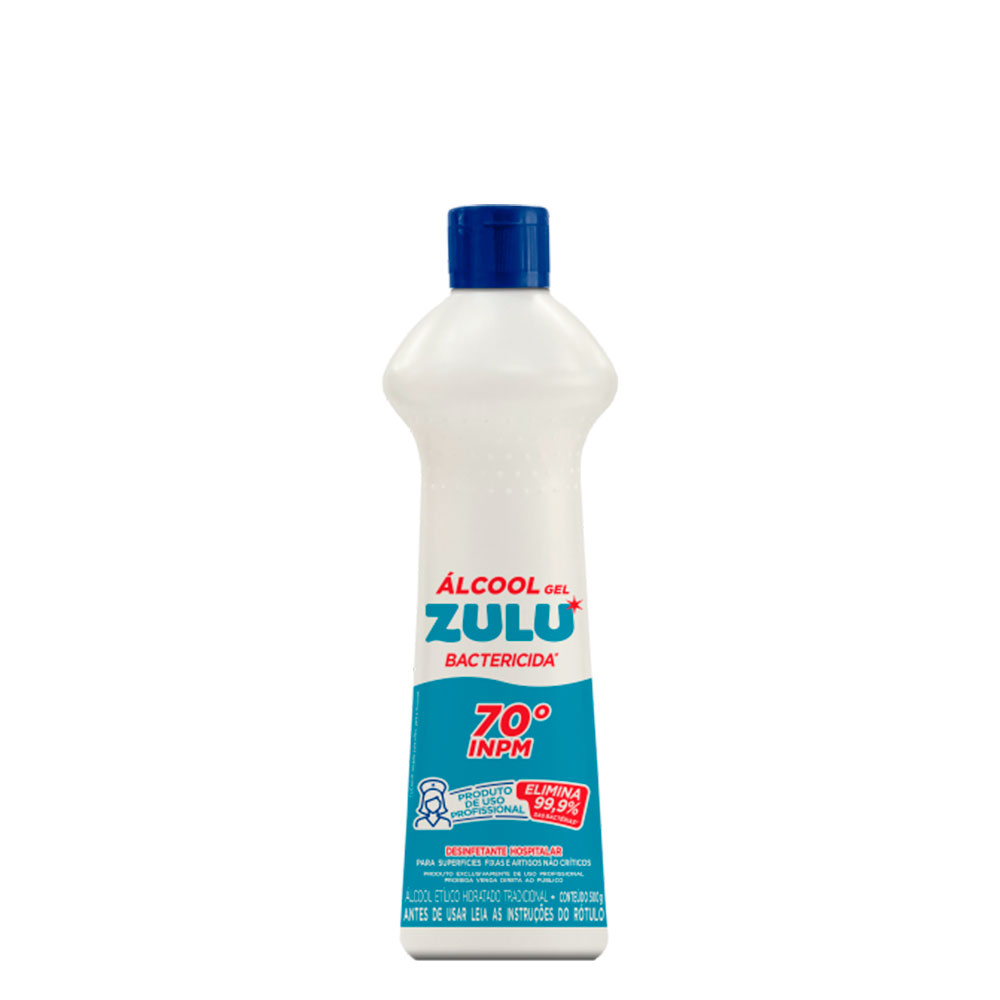 Álcool Gel Zulu 70°INPM Bactericida 500g