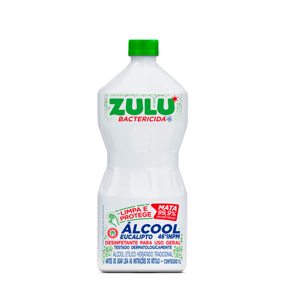 Álcool Zulu Evolution 46°INPM Eucalipto 1 Litro