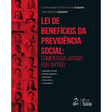 Lei de benefícios da previdência social 1ª edição 2024 | João Batista Lazzari e Carlos Alberto Pereira de Castro 9786559648924