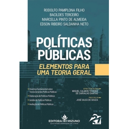Políticas Públicas - Elementos para uma teoria geral 1ª edição 2024 | Rodolfo Pamplona Filho 9786555267990