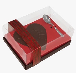 Caixa Coração de Colher - 250 grs - Red Love - Pcte c/ 05 unds
