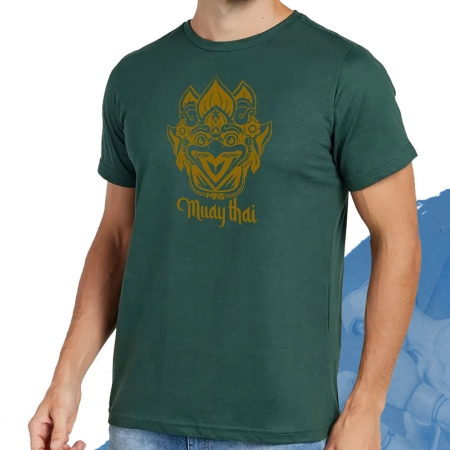 Camiseta MKS Casual Fighting Muay Thai Verde Musgo