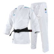 Kimono Karate adidas AdiLight com listras azuis