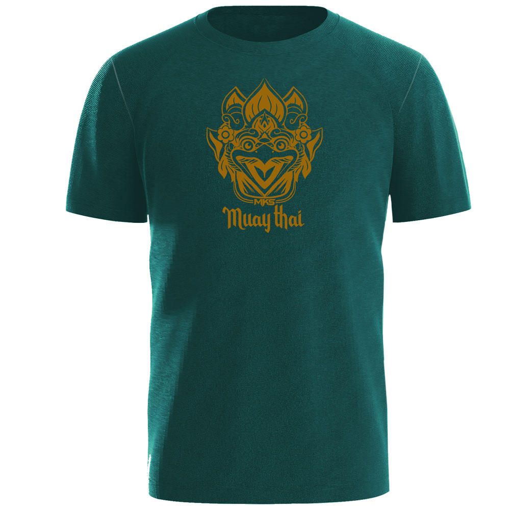 Camiseta MKS Casual Fighting Muay Thai Verde Musgo