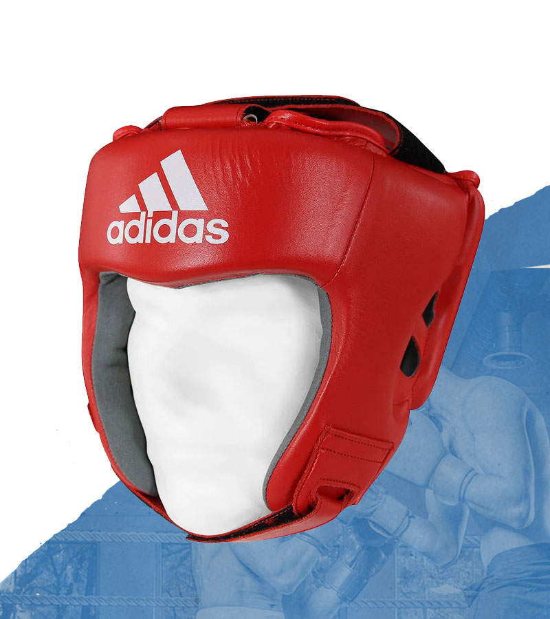 Capacete Boxe Head Guard adidas AIBA Approved Vermelho