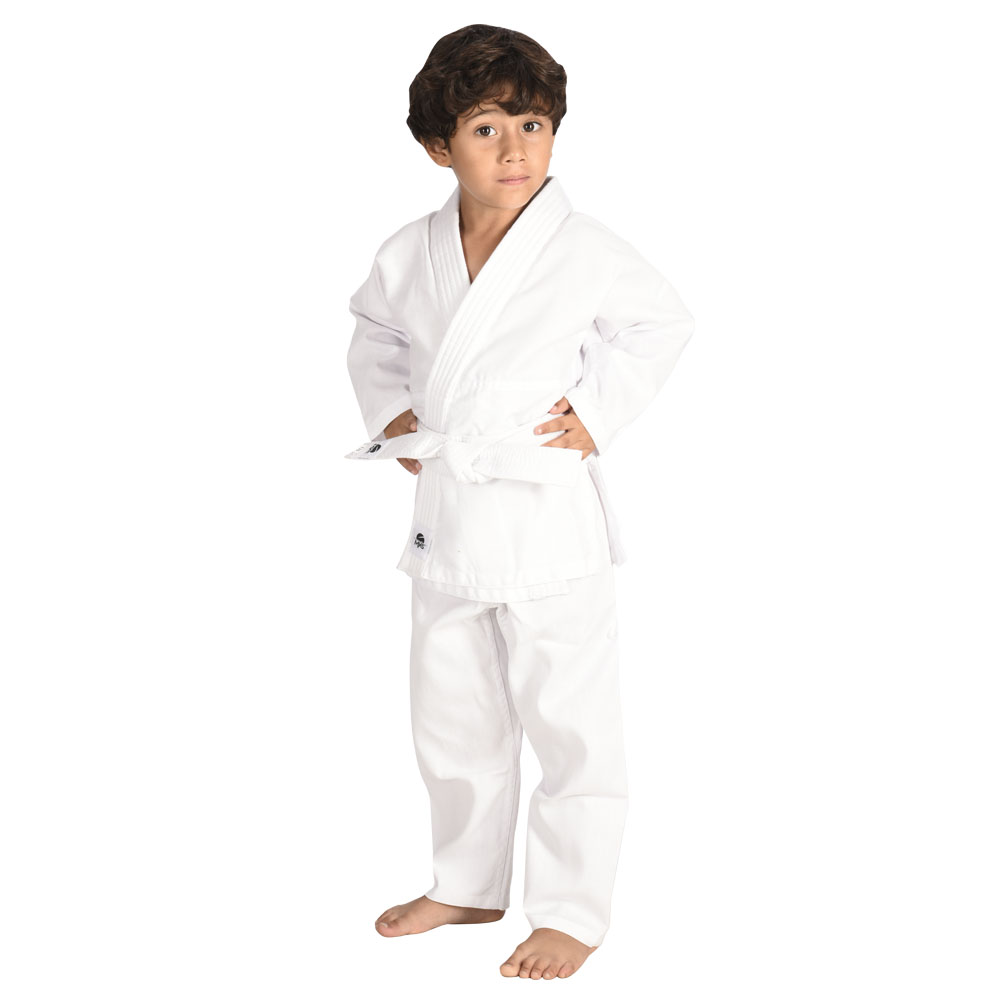 Kimono de Judo Jiu-Jitsu Infantil MKS Seitô Branco com faixa Branca