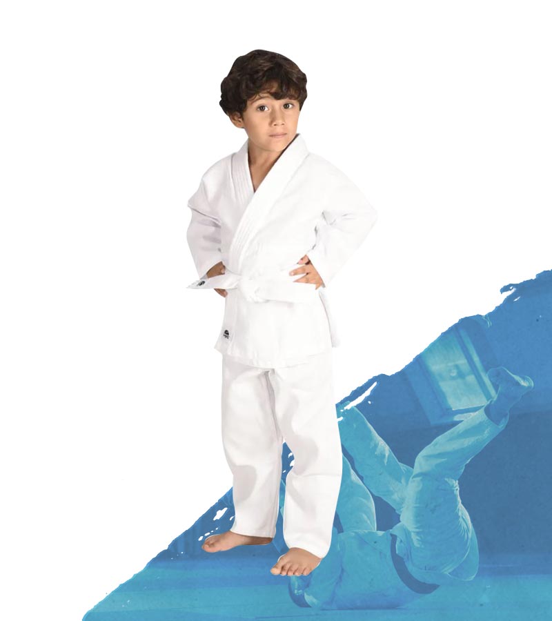 Kimono de Judo Jiu-Jitsu Infantil MKS Seitô Branco com faixa Branca