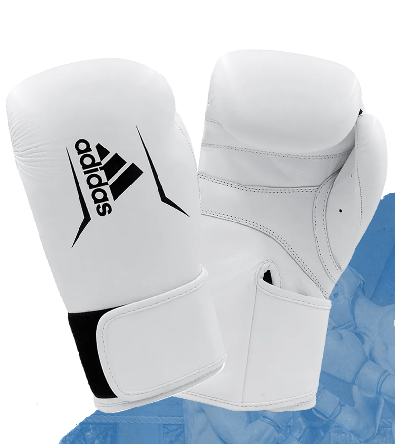 Luva de boxe e kickboxing adidas Speed 175 White Couro