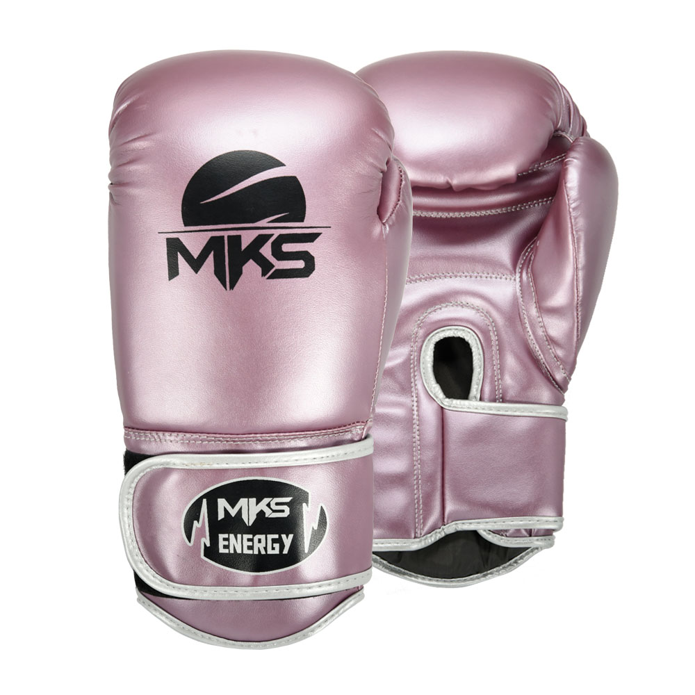 Luva de Boxe MKS Energy Rosa/Prata