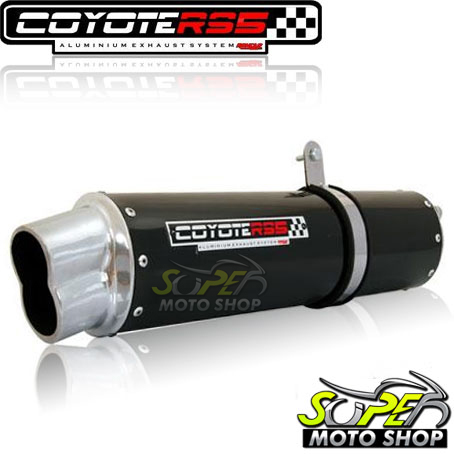 Escape / Ponteira Coyote RS5 Boca 8 Aluminio Oval CBR 450 SR - Preto - Honda