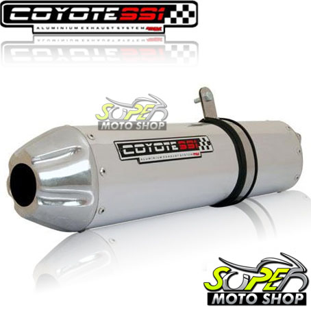 Escape / Ponteira Coyote SS1 Alumínio 2X1 (Full) CB 400 / 450 - Oval Polido - Honda