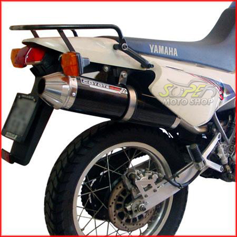 Escape / Ponteira Coyote SS1 Alumínio XT 600 1997 até 2004 - Redondo Preto Black - Yamaha