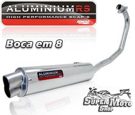 Escape Aluminium RS Boca em 8 Cromado - Hunter 125
