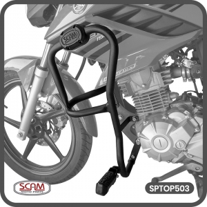 Protetor de Motor / Carenagem Scam Com Pedaleira - Fazer 150 ano 2014 em diante - Yamaha - Super Moto Shop