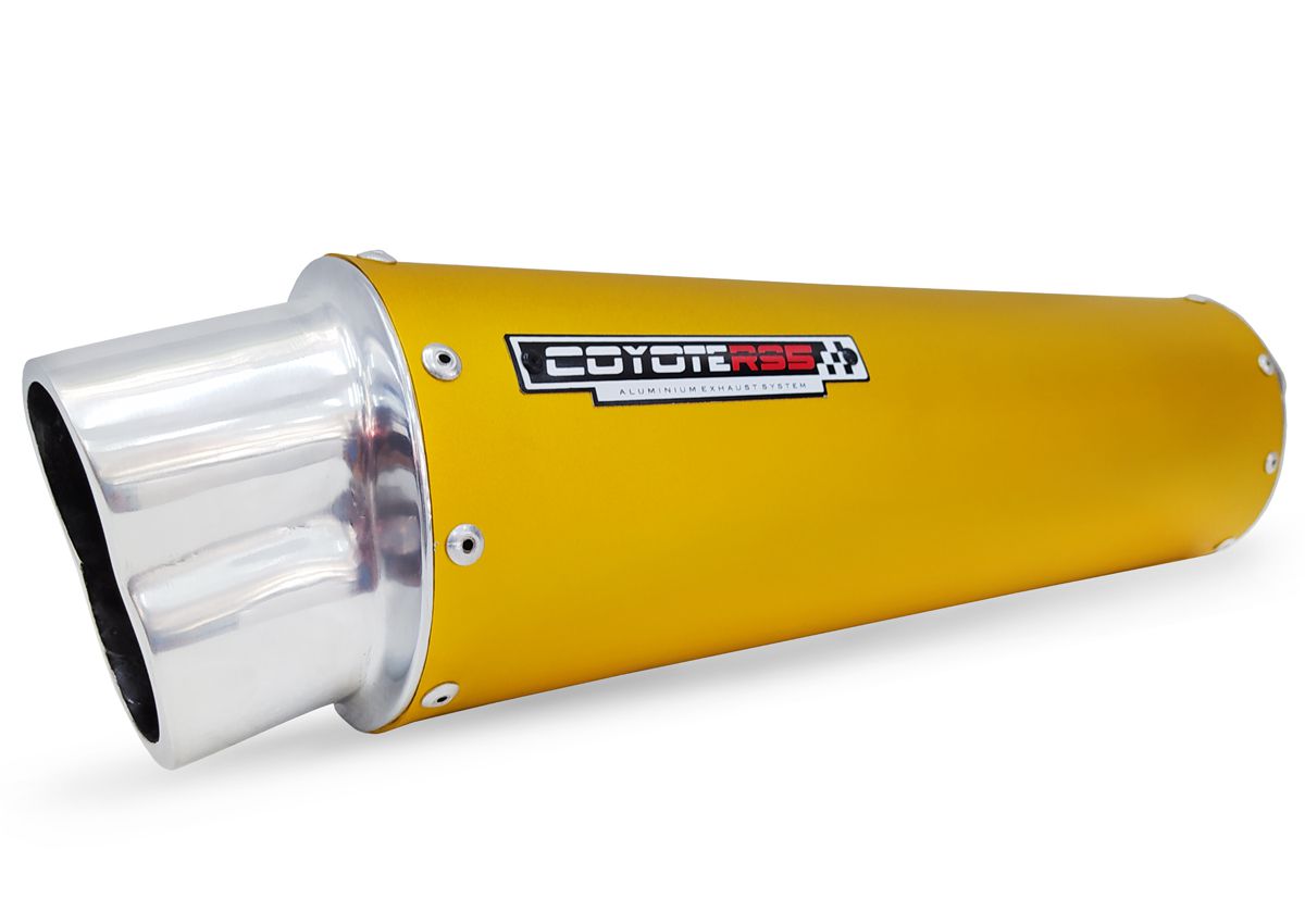 Escape / Ponteira Coyote RS5 Boca 8 Aluminio Oval - Biz 100 / 125 - Honda - Dourado