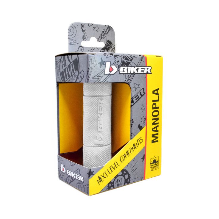 Manopla Esportiva Biker Modelo Diamond Grip - Branca - Universal