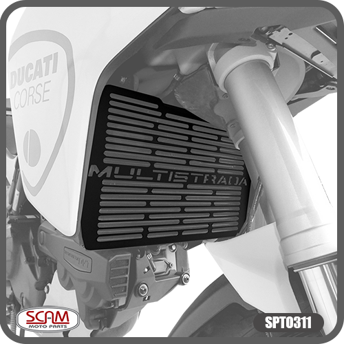 Protetor de Radiador Scam Preto - Multistrada 950 / 1200 / Enduro / 1260 - Ducati