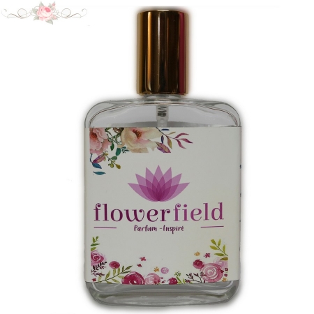 Perfume Inspirado 100ml Vidro Spray Dourado Feminino - Contratipo Flowerfield