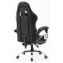 Cadeira gamer com apoio retrátil para os pés reclinável em 120° cinza V7002p
