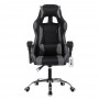 Cadeira gamer reclinável em 120° com ajuste lombar cinza V702