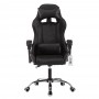 Cadeira gamer reclinável em 120° com ajuste lombar preto V701