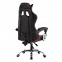 Cadeira gamer reclinável em 120° com ajuste lombar vermelho V703