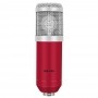 Kit Microfone BM800 Vermelho Com Braço e Pop Filter BM-800