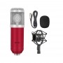 Microfone Estúdio Bm-800 Condensador BM800 Vermelho