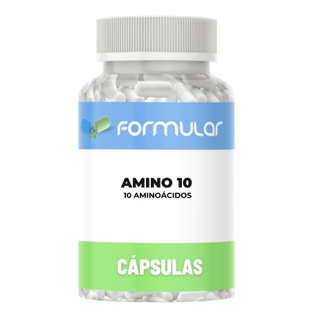 Amino 10 Formular- Cápsulas - 10 Aminoácidos - 9 Essenciais