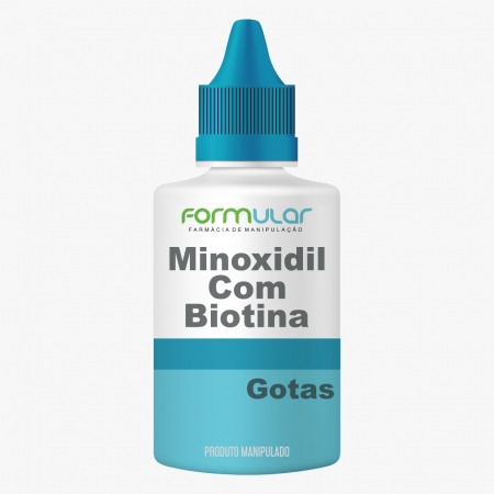 Minoxidil 5% Com Biotina 0,1% - Loção Capilar - Cabelos e Barbas fortes