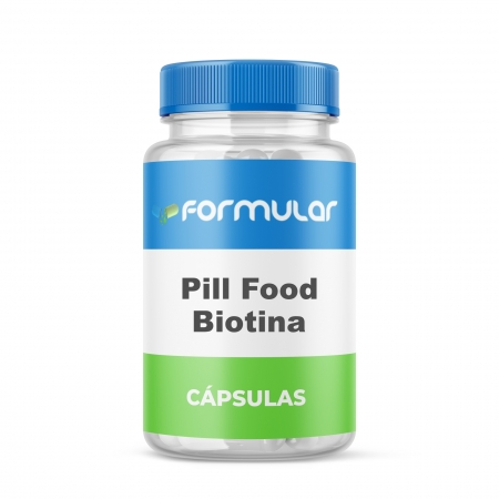 Pill Food + Biotina - 120 Cápsulas - Cabelo e Unhas