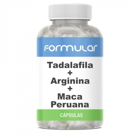 Tadalafila + Arginina + Maca Peruana - 60 Cápsulas