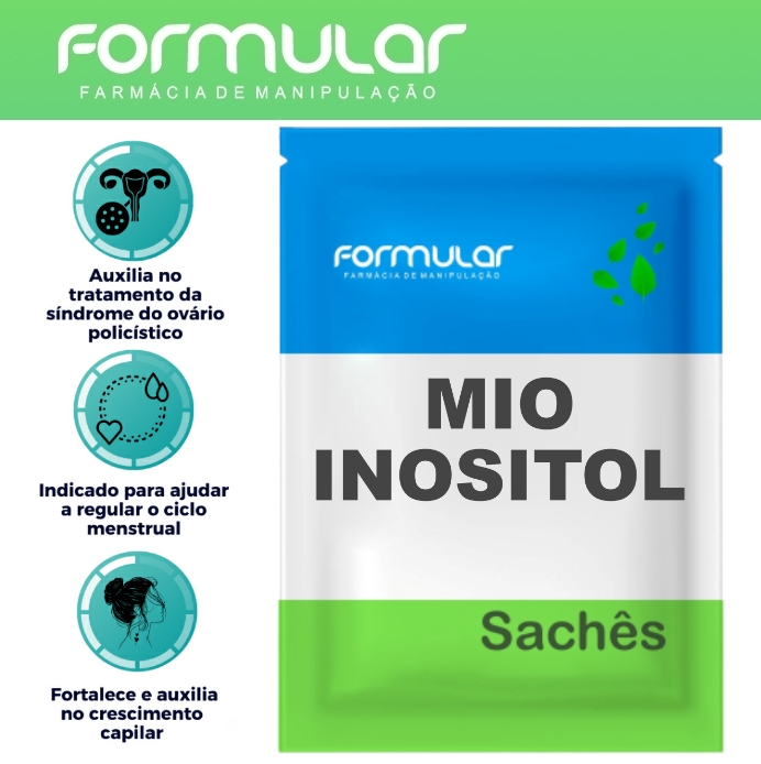 Inositol 2000Mg(2g) - Sachês   - Sabor Abacaxi - Mio Inositol