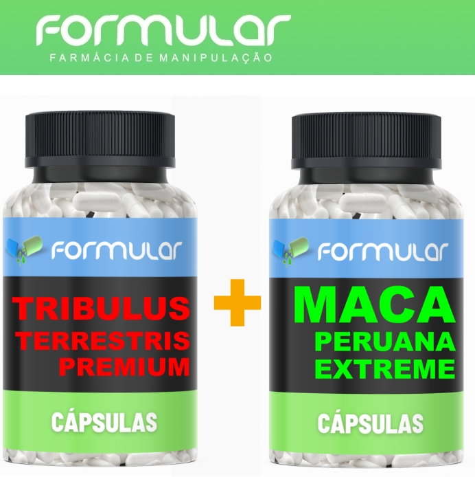 Maca xtreme + Tribulus Premium - KIT 60 Doses de Cada - 100% Original