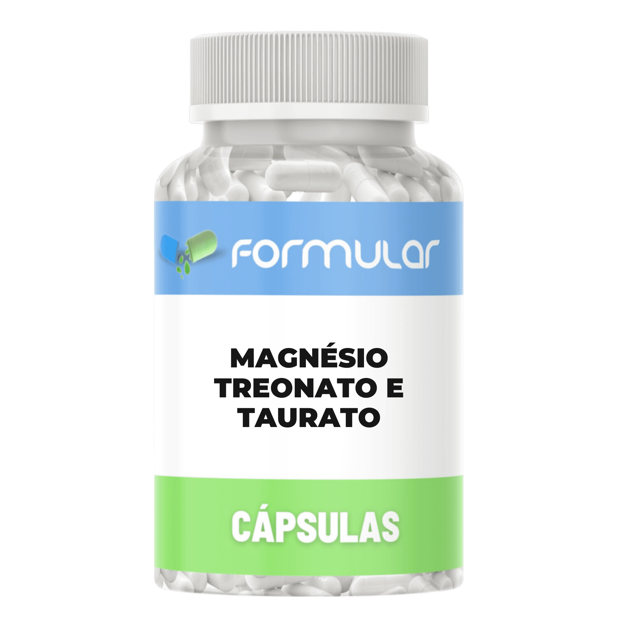 Magnésio Treonato + Magnésio Taurato - 60 Cápsulas - Melhora Capacidade Cerebral