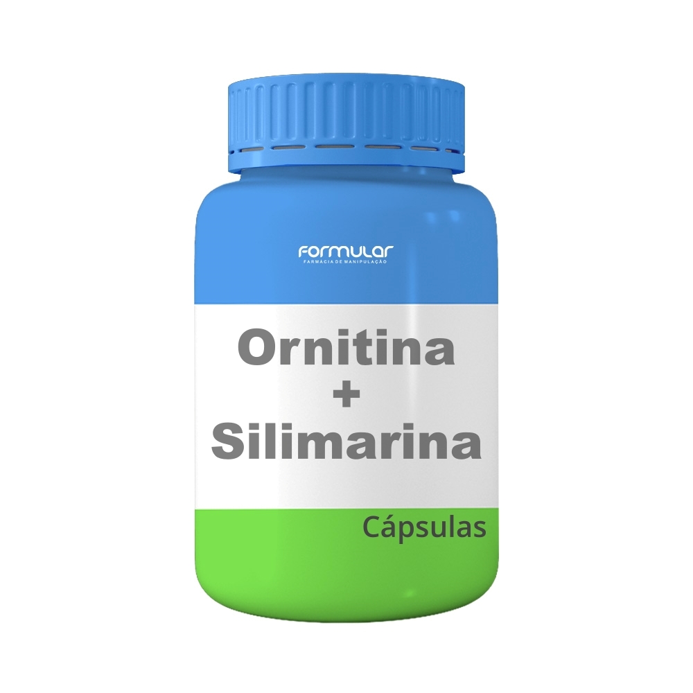 Ornitina 250Mg + Silimarina 250Mg - 60 Cápsulas