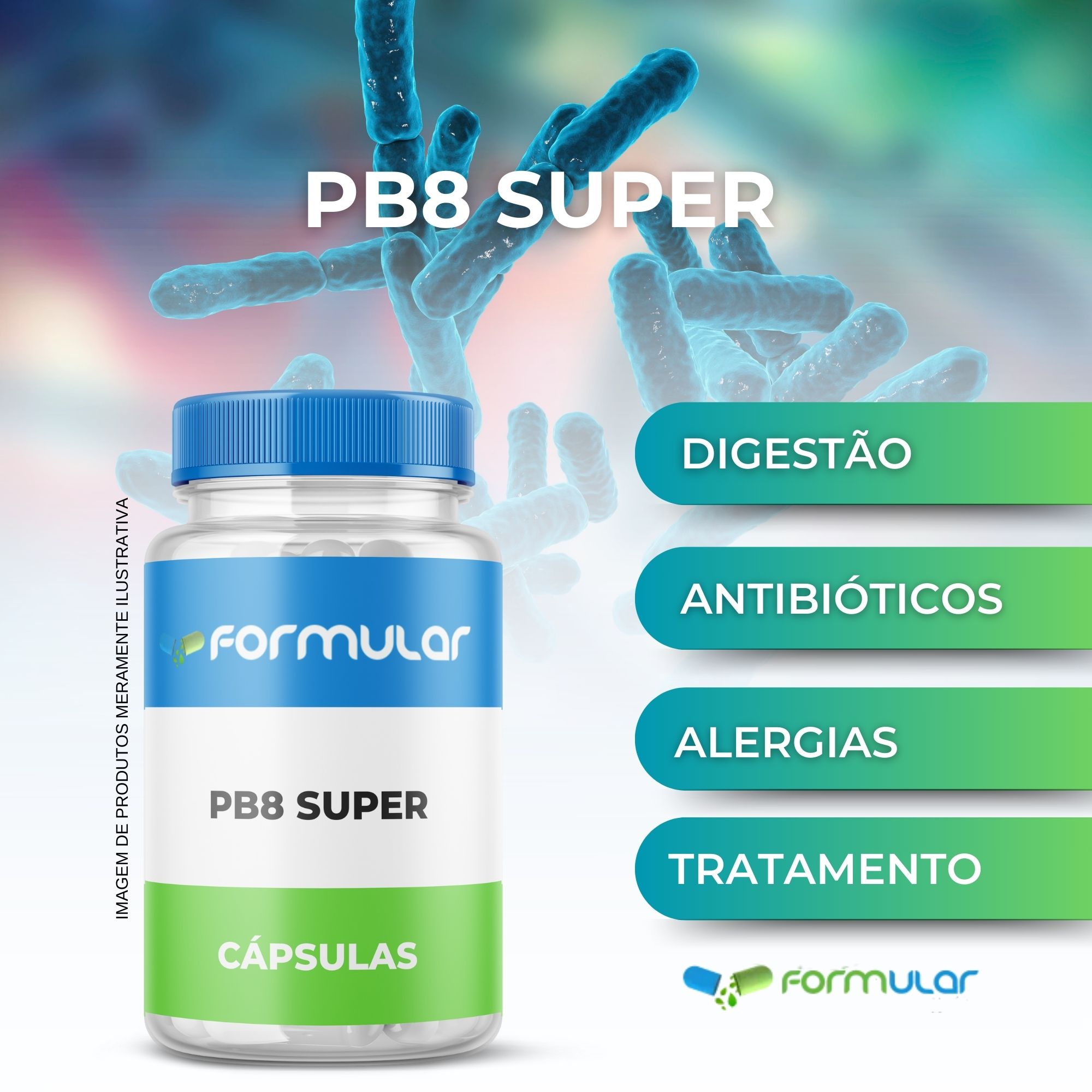 PB8 Super - 16 Bilhões de Probióticos Vivos