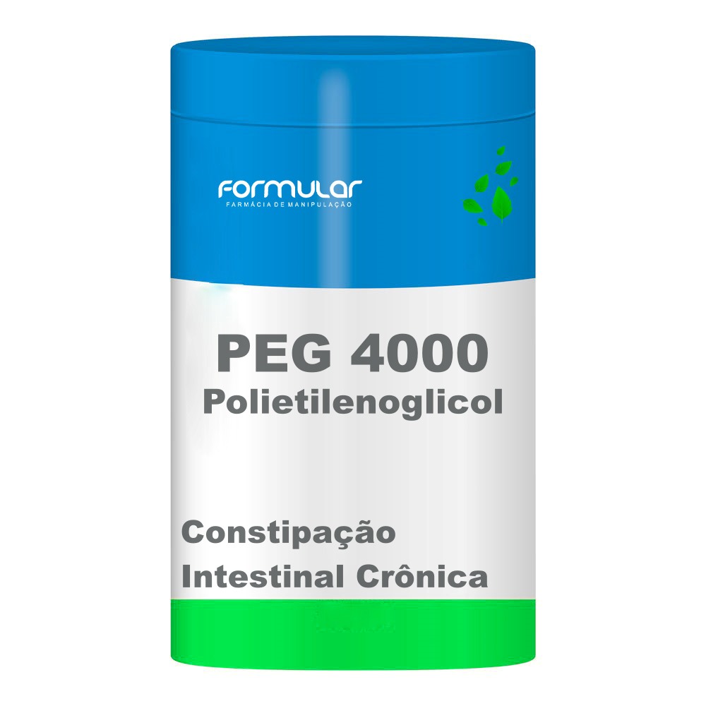 PEG 4000 - Pote 300G - Polietilenoglicol   Constipação Intestinal