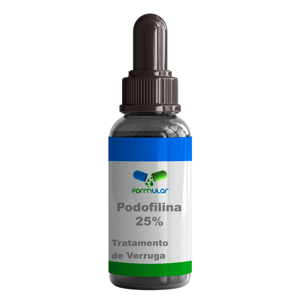 Podofilina 25% - Líquida - Tratamento de Verrugas - Podofilotoxina