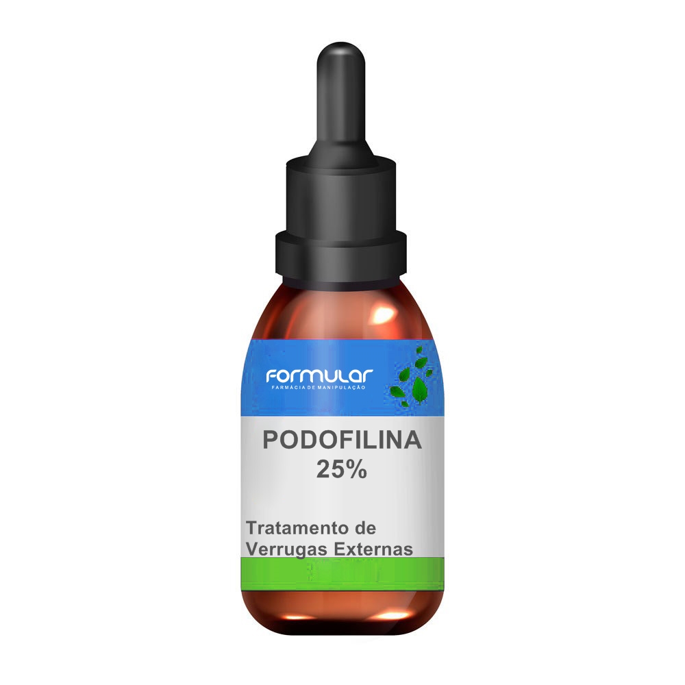 Podofilina 25% - Líquida - Tratamento de Verrugas - Podofilotoxina