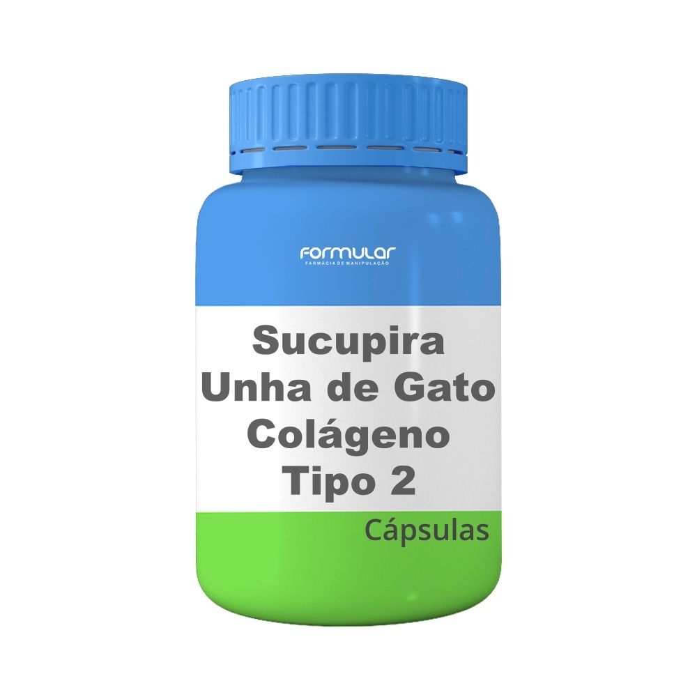 Sucupira + Unha de Gato + Colágeno tipo 2 - Cápsulas
