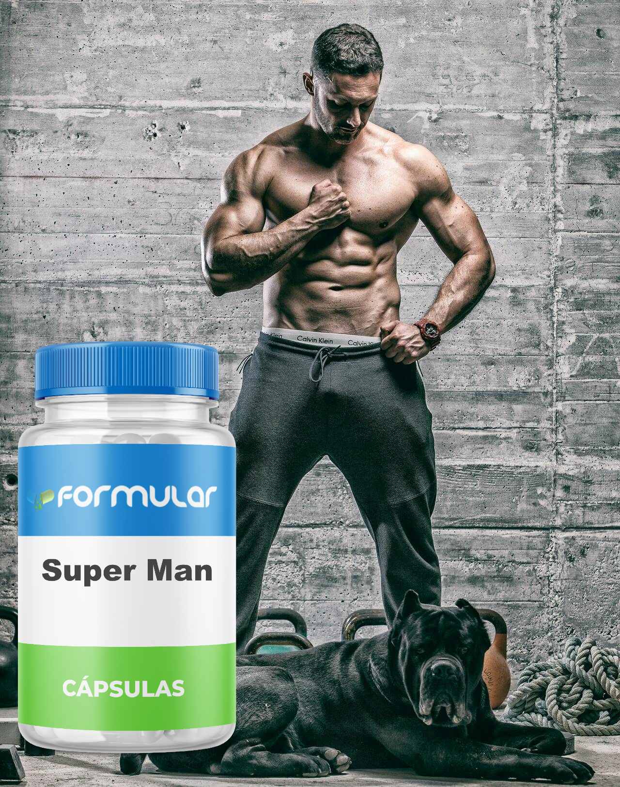 Super Man - Aumenta o desempenho sexual - Com Tadala + Vitaminas e Fito-Hormônios