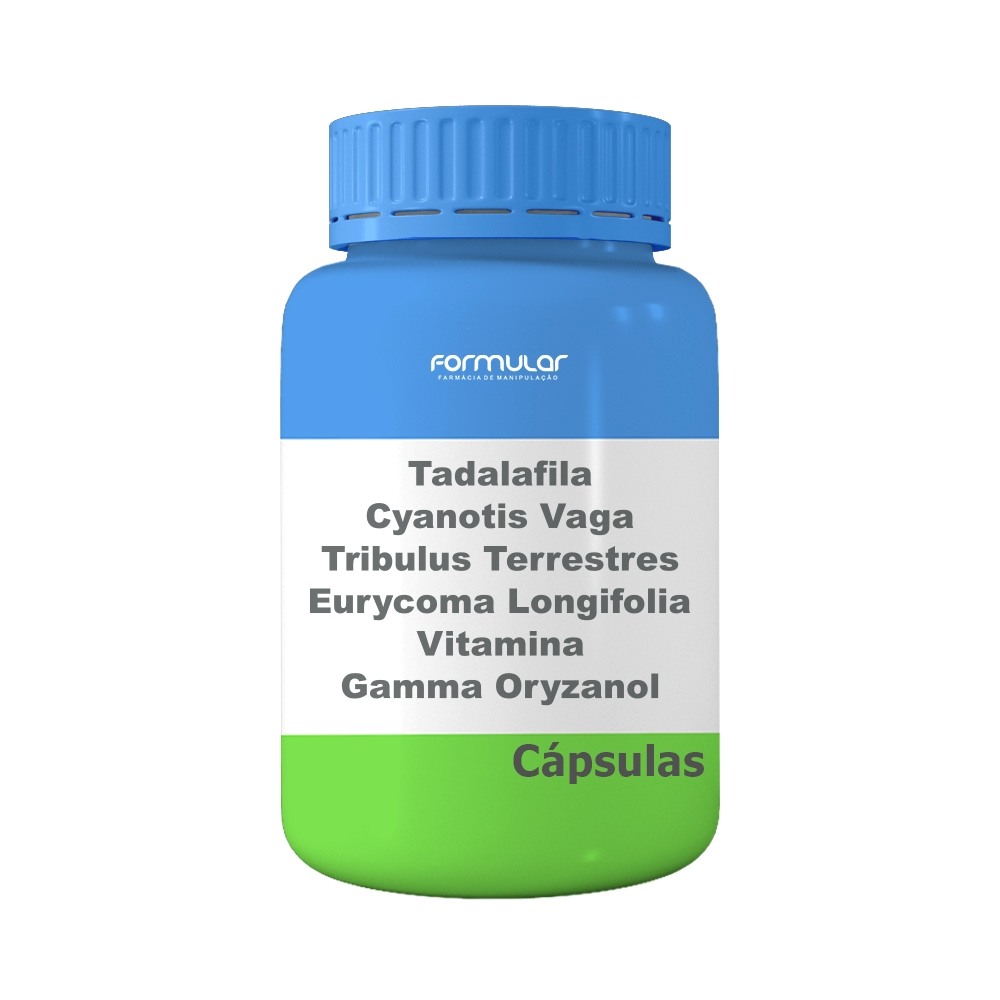 Tadalafila - Cyanotis V. - Tribulus - Eurycoma - Vit B6 - G. Oryzanol (TADALA VIRIL)