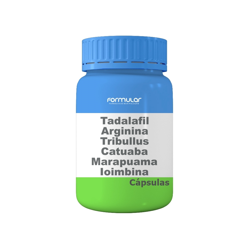 Tadalafil + Arginina + Tribullus + Catuaba + Marapuama + Ioimbina - (Afrodisíaco Feminino) - Cápsulas