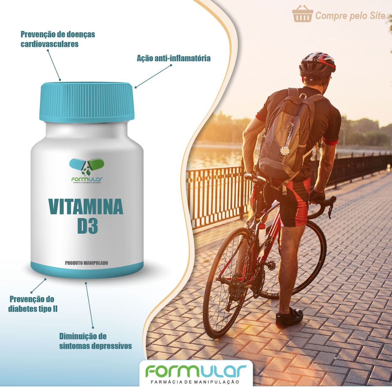 Vitamina D3 - 20.000Ui - Cápsulas - Aumenta a Imunidade