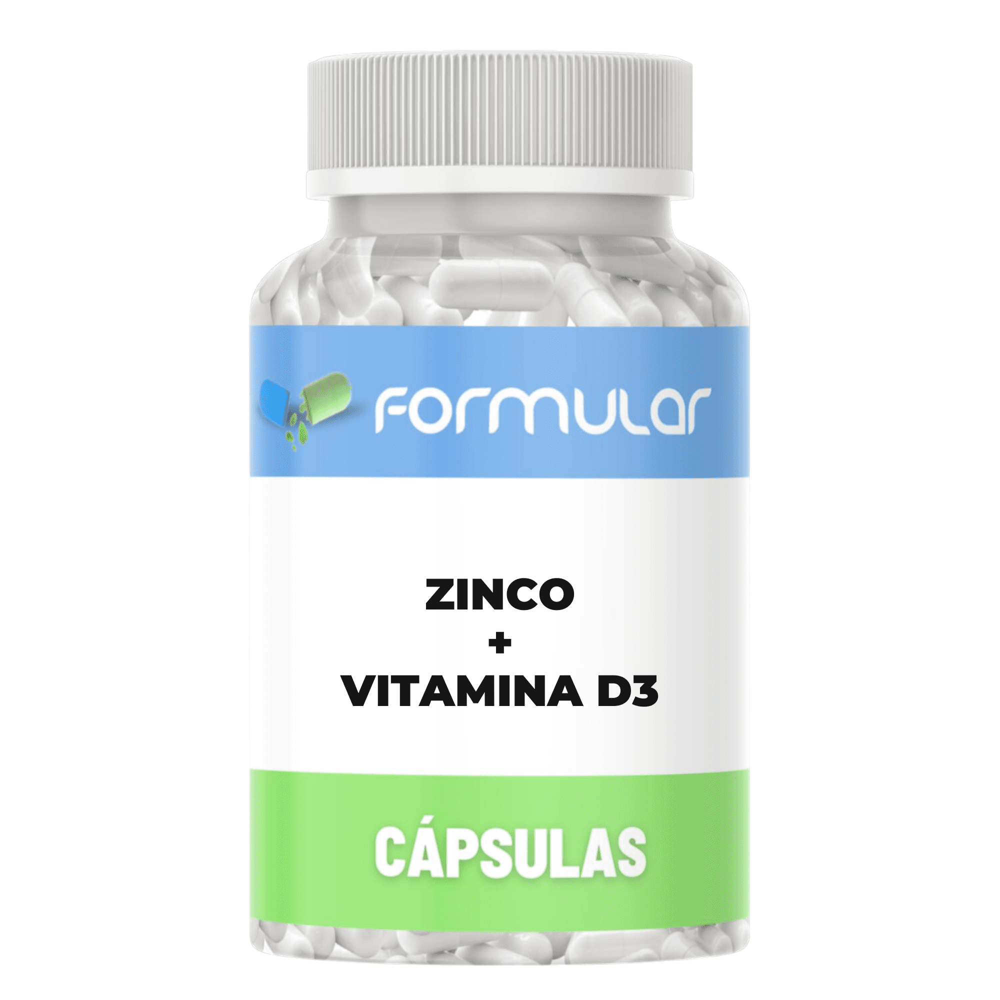 Zinco 50Mg + Vitamina D3 2.000Ui - Cápsulas - AUMENTO DA IMUNIDADE